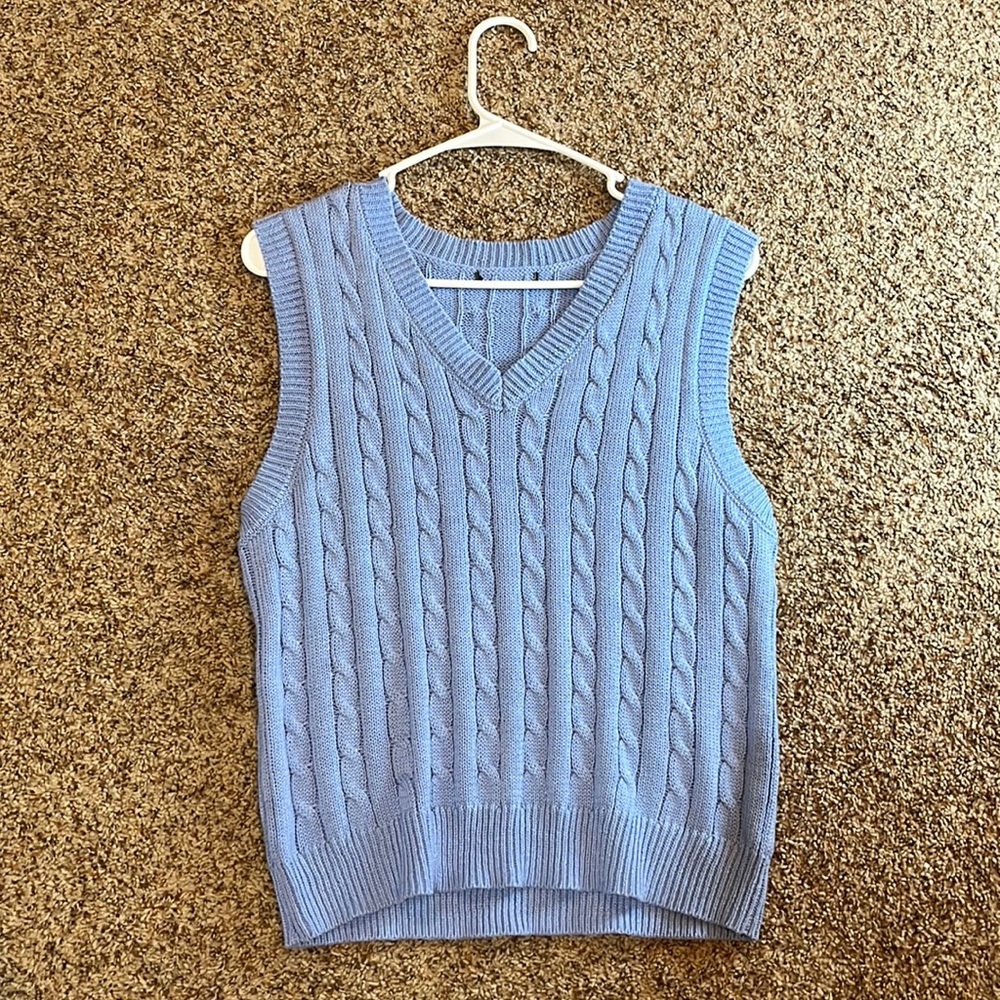 Periwinkle Knit sweater Vest